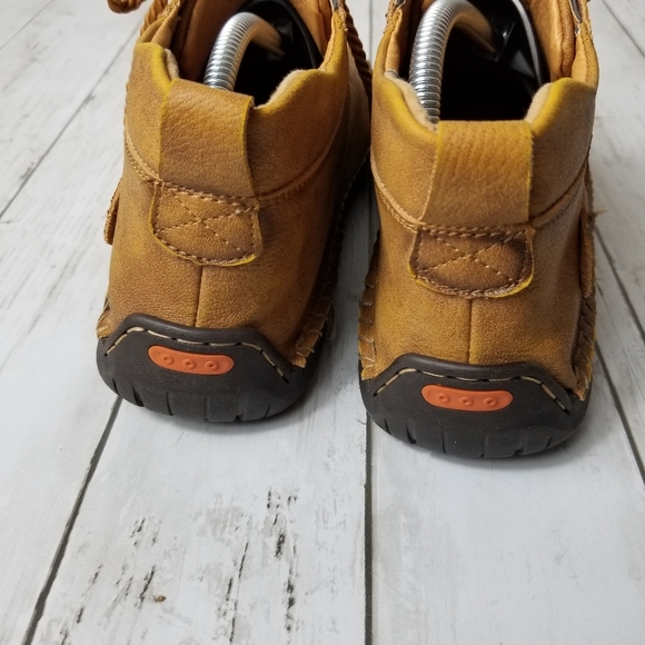 5 1978 Fashion Brown Vegan Leather Lace Up Comfort Shoes - Picture 6 of 8